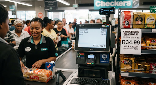 Supermarket till with a shelf price tag and a higher scanned price